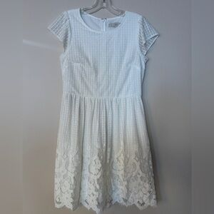 LOFT White Lace Dress size 4